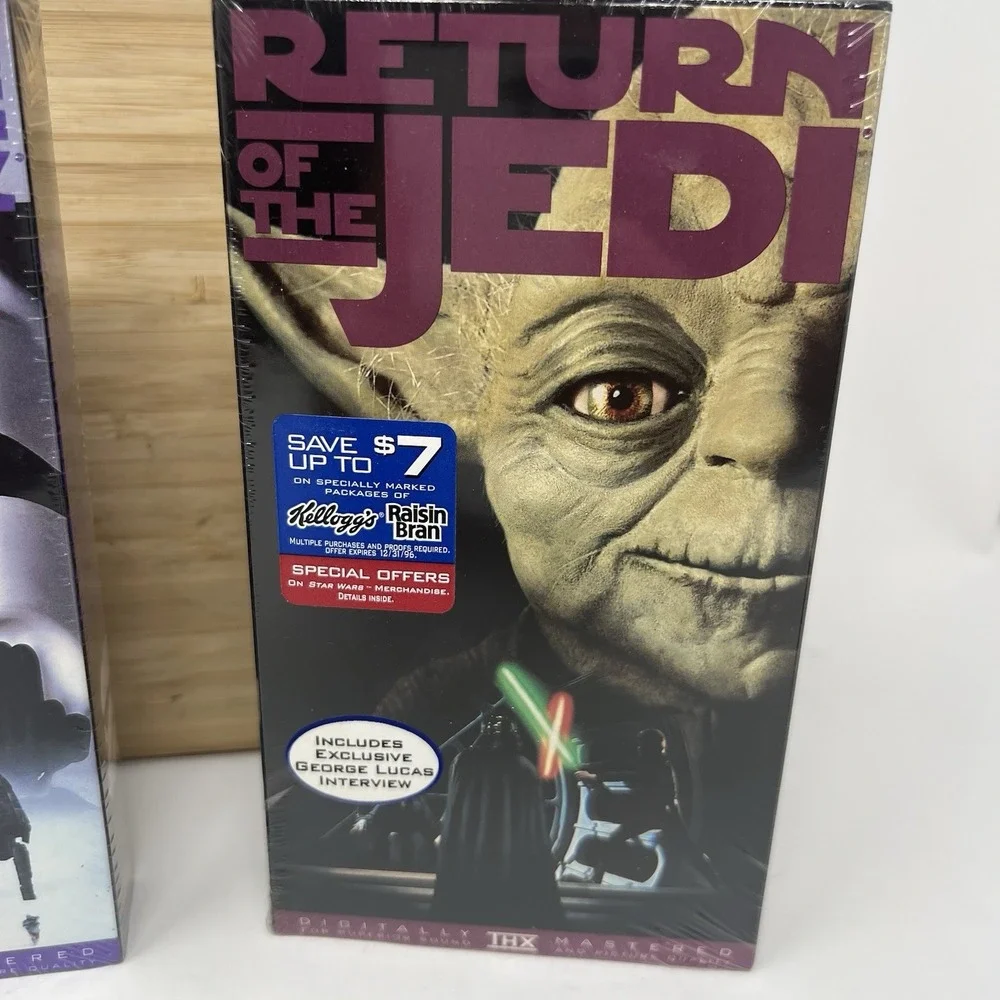 Star Wars Trilogy 3-Tape Set 1995 VHS New Factory Sealed Watermark - Picture 2 of 8